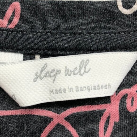 Sleep Well grey sleep script short muumuu pajama dress  size 10 - Picture 4 of 15